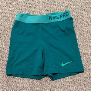 Nike Pro Green Athletic Shorts